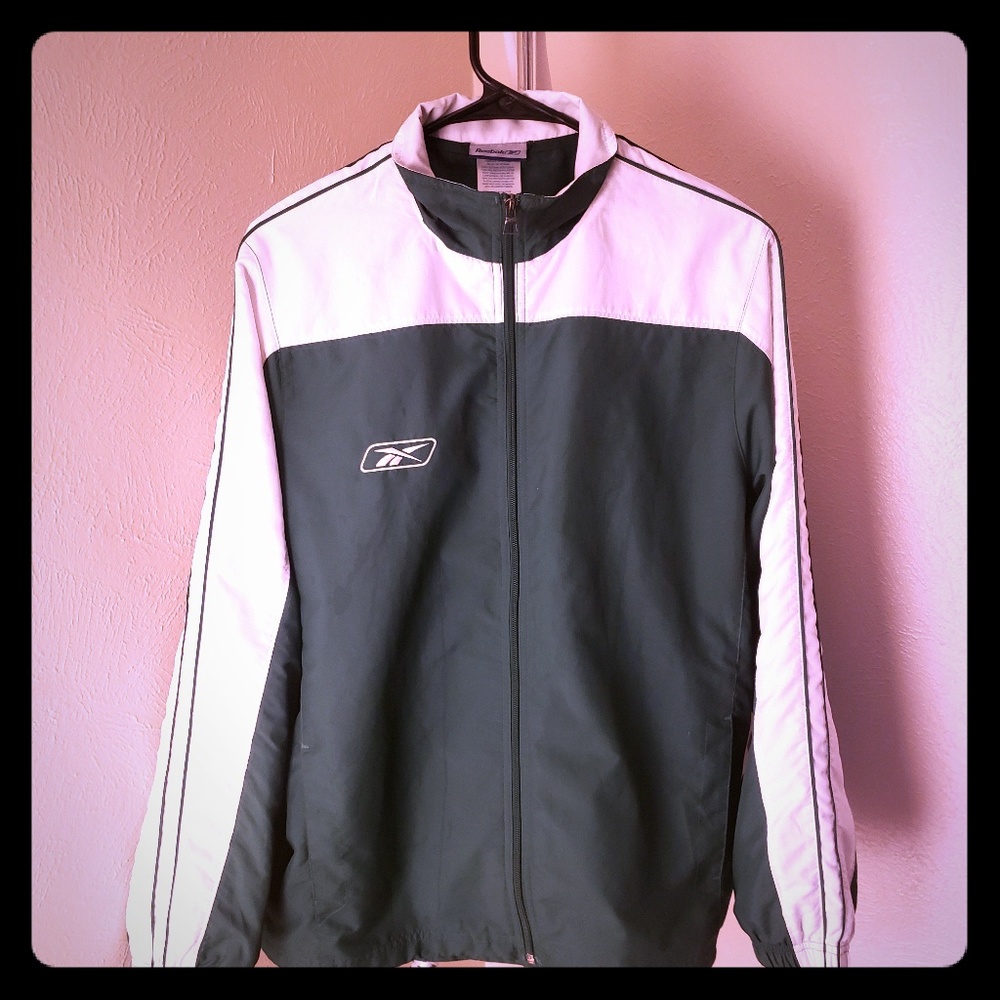 Reebok Green/White Windbreaker - L